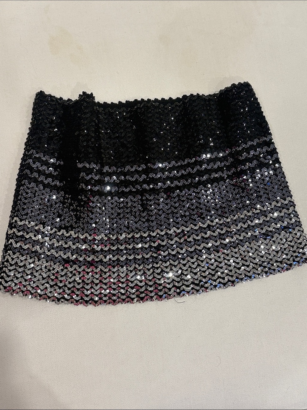 Sparkling Black and Silver Sequin Tube Top
